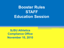 Booster Rules Education Session
