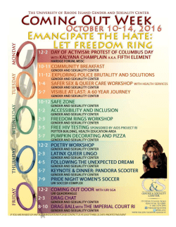 Coming Out Week (October 10