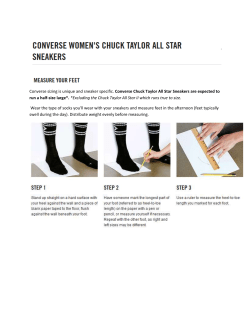 Converse sizing is unique and sneaker specific