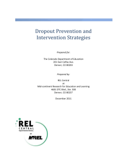 Dropout Prevention Strategies Review