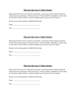 Play for the Cure T-Shirt Order!