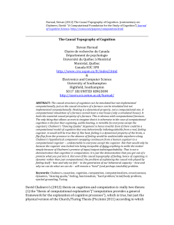 The Causal Topography of Cognition