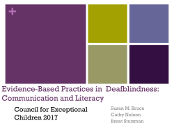 Communication and Literacy in Deafblindness