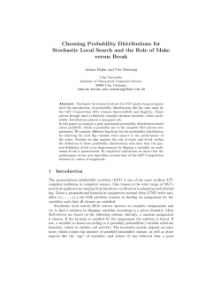 Choosing Probability Distributions for Stochastic Local Search and