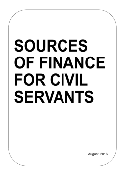 Sources of Finance for Civil Servants