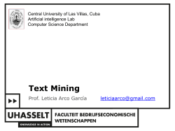 2017.06.14 - Text Mining - Research group Business Informatics