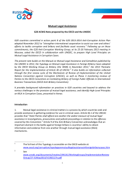 draft high-level principles on mutual legal assistance