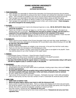 Rules - Homewood Student Affairs