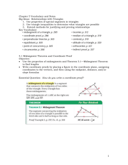 Chapter 5 Vocabulary and Notes Big Ideas: Relationships with