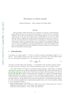 Matchings on infinite graphs
