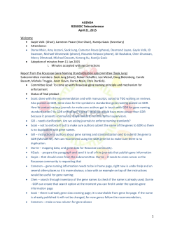 Minutes of the RosEXEC Conference call