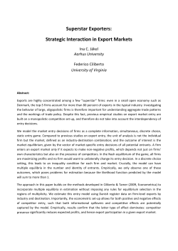 Superstar Exporters: Strategic Interaction in Export Markets
