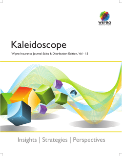 Kaleidoscope Wipro Insurance Journal: Sales and distribution