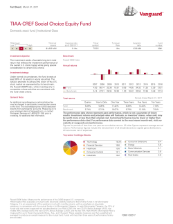 TIAA-CREF Social Choice Equity Fund - Vanguard