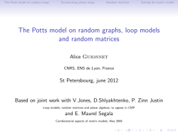 The Potts model on random graphs, loop models and random matrices