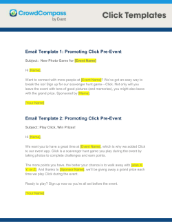 Email Template 1: Promoting Click Pre-Event