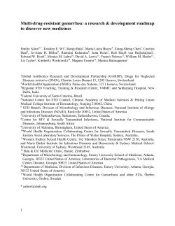 Multi-drug-resistant gonorrhea - GARDP &ndash; Global Antibiotic
