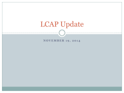 LCAP Update - Placerville Union School District