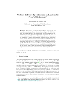 Abstract Software Specifications and Automatic Proof of