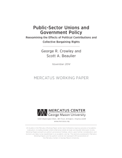 Public-Sector Unions and Government Policy