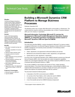 Building a Microsoft Dynamics CRM Platform to