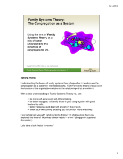 Family Systems Theory - Episcopal Church Foundation