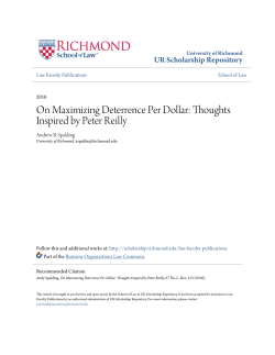 On Maximizing Deterrence Per Dollar