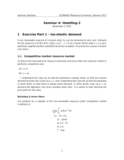 Seminar 4: Hotelling 2 1 Exercise Part 1 &ndash; Iso-elastic demand