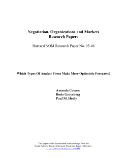 Which Types Of Analyst Firms Make More Optimistic Forecasts?