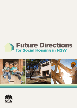 Future Directions for Social Housing in NSW