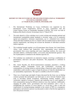 REPORT ON THE OUTCOME OF THE SECOND INTERNATIONAL