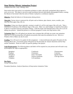 Stop-Motion Mitosis Animation Project