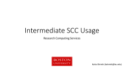 Advanced SCC Usage