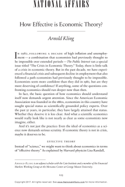 How Effective is Economic Theory?