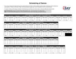 Game Scheduling Template