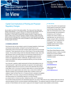 Capital Cost Implications of Pending and Proposed Regulatory