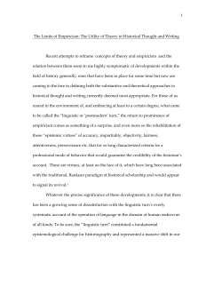 Limits of Empiricism - John Hope Franklin Center