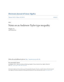Notes on an Anderson-Taylor type inequality