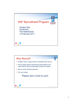 IIHF Recruitment Program