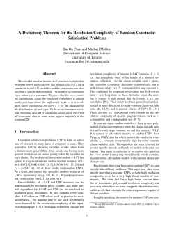 A Dichotomy Theorem for the Resolution Complexity of Random