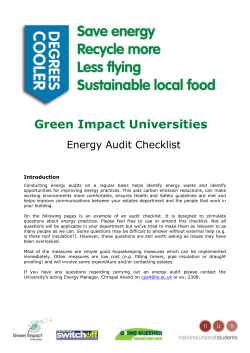 Energy Audit Checklist