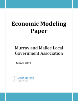 Economic Modeling Paper - Local Government Association of South
