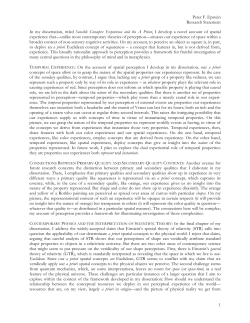 Peter F. Epstein Research Statement 1 In my dissertation, titled