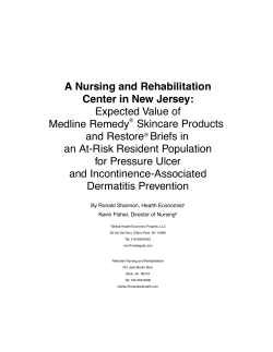 A Nursing and Rehabilitation Center in New Jersey: Expected Value