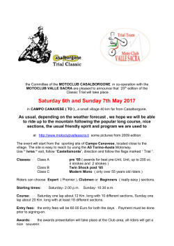 Il Motoclub Casalborgone in collaborazione con