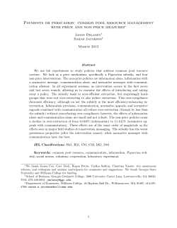 Payments or persuasion: common pool resource