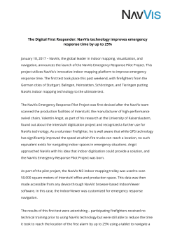 NavVis technology improves emergency response time by up to 25%