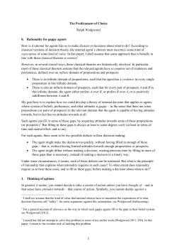 The Predicament of Choice