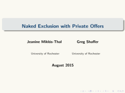 Naked Exclusion with Private Oflers