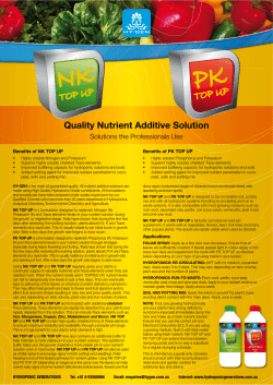 Quality Nutrient Additive Solution